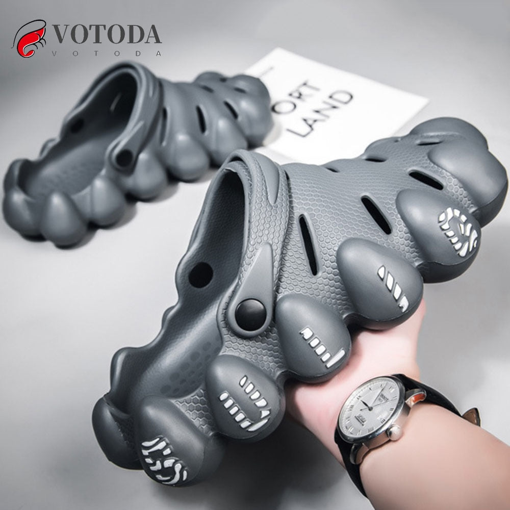 Summer Men Sneakers Slippers Bubble Slides Soft EVA Thick Sole Sandals Fashion Outdoors Hollow Clogs Women Man Beach Shoes