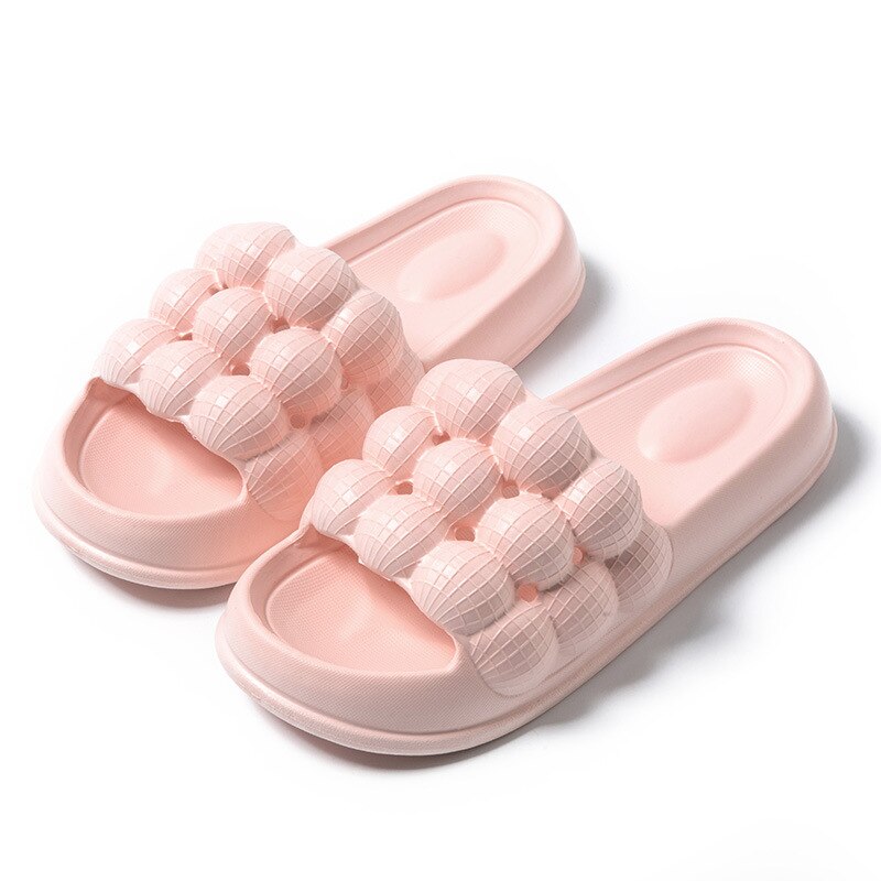Comwarm Women Slides Platform Bathroom Slippers Summer Outdoor Bubble Mules Beach Slippers Men Shower Slippers Home Sandals