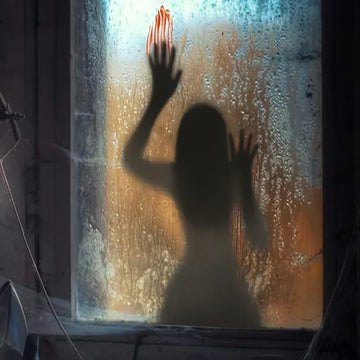 2024 New Halloween New Horror Glass Window Decorative Stickers Pvc Stickers Horror Female Ghost Blood Hand Props Wall Stickers - Charlie Dolly