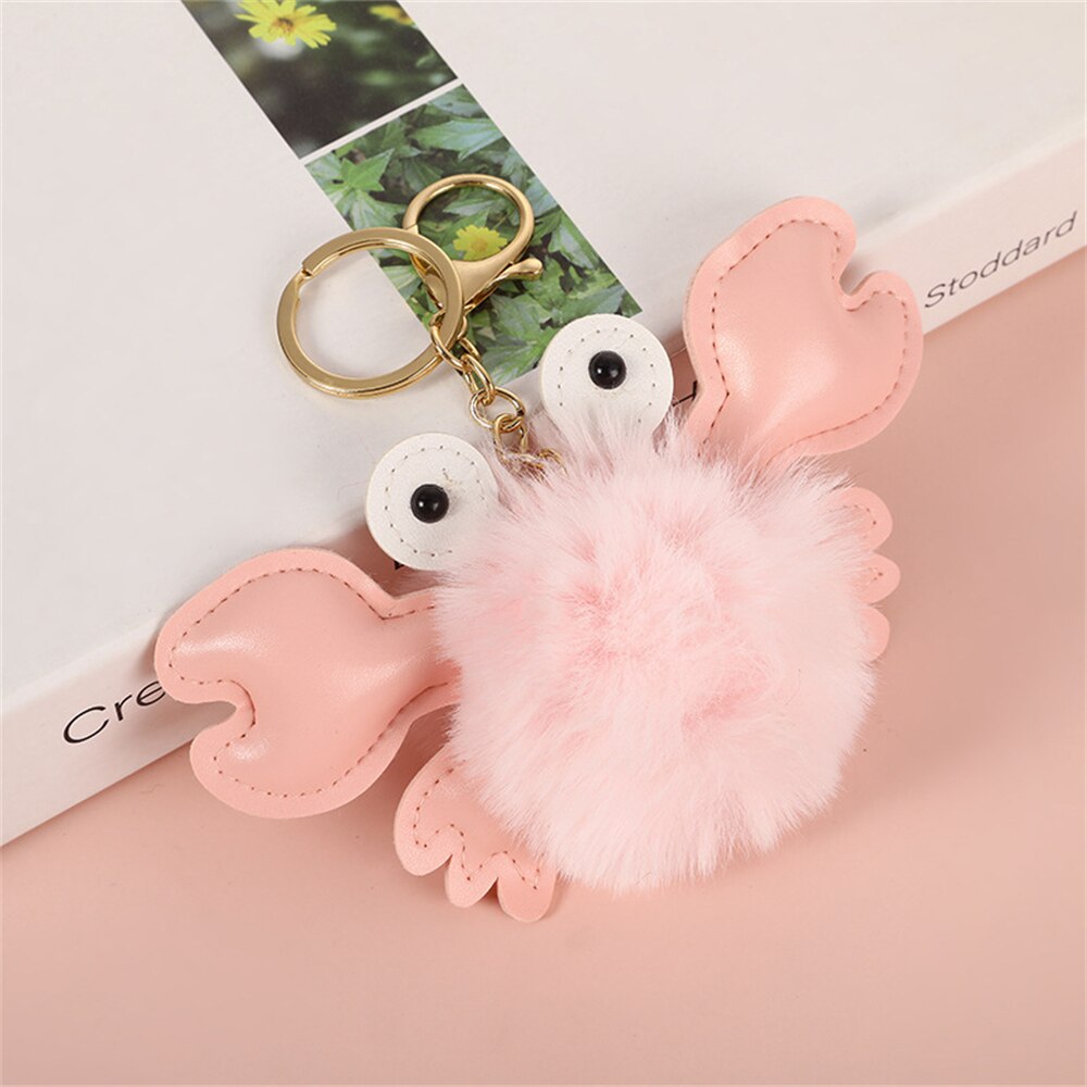 Cartoon Plush Owl Keychain With Sequin Girls Backpack Ornaments Fashion Soft Fluffy Pompom Animal Key Rings For Ladies Gifts