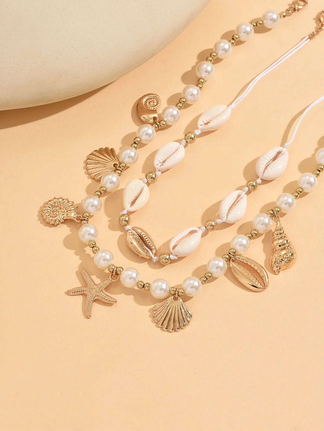 Baroque Pearl and Starfish Shell Choker Necklace