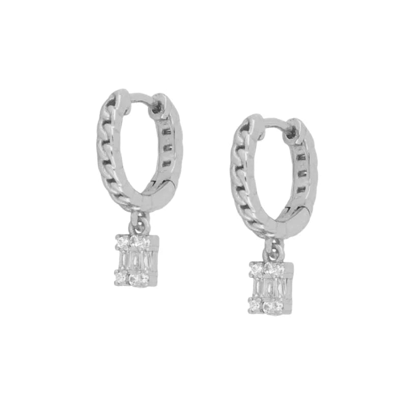 Gold Plated Hoop Stud Ear Cuff Earrings Set Jewelry