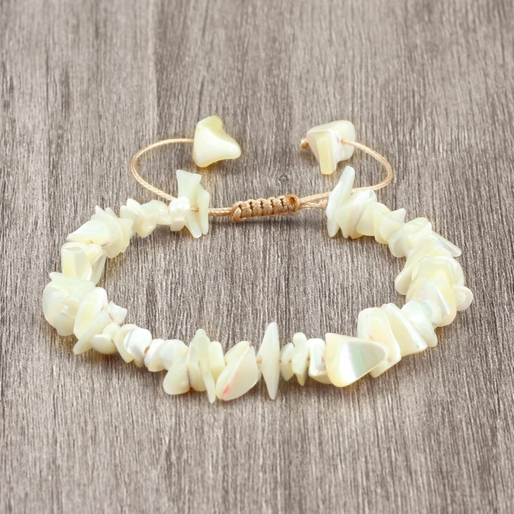 Freshwater Shell and Mother of Pearl Boho Bracelet