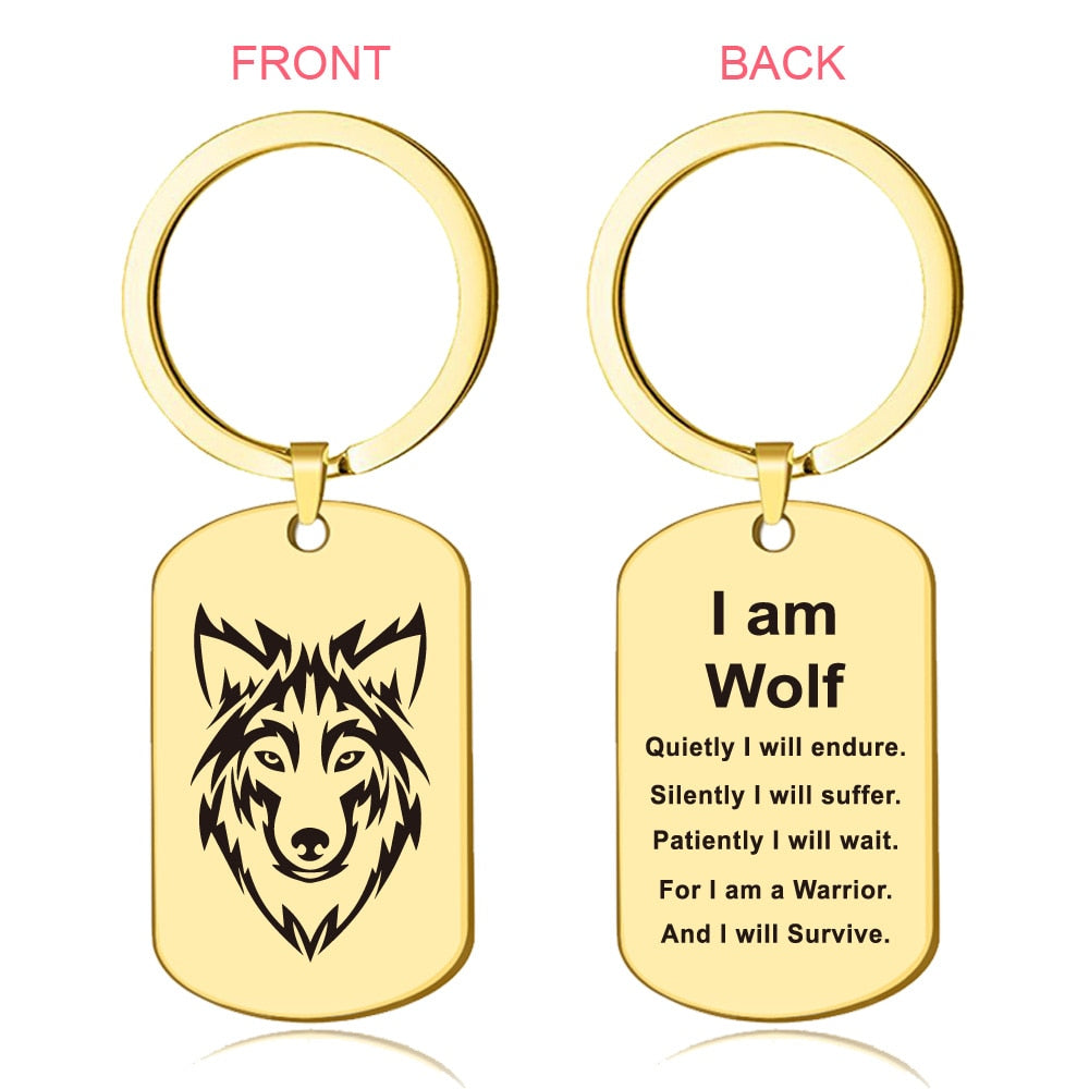 Wolf Friends Key Chains Keyring Keychain Fashion Jewelry Key chain Family Christmas Graduation Gift