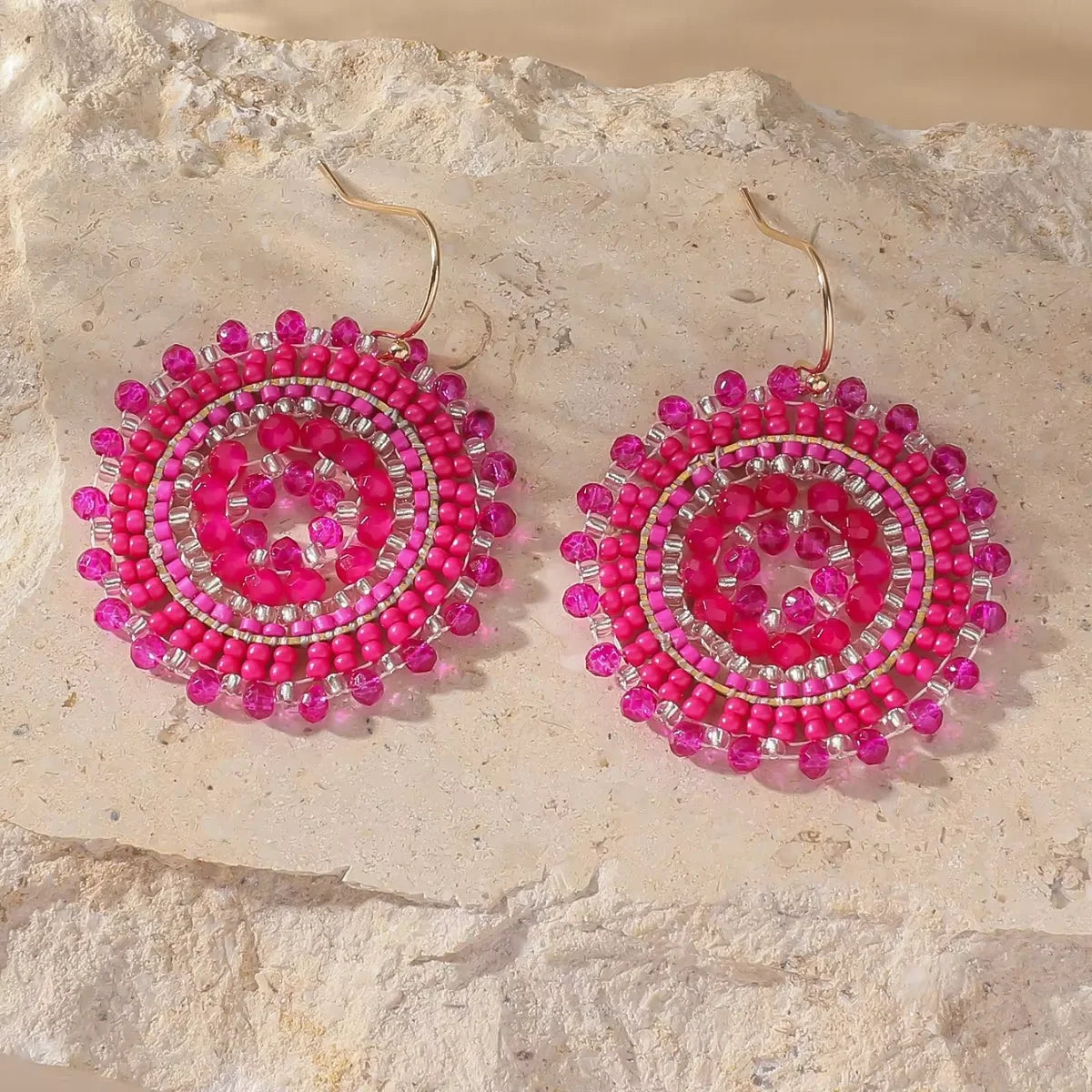 Rhinestone Floral Swing Drop Earrings Jewelry