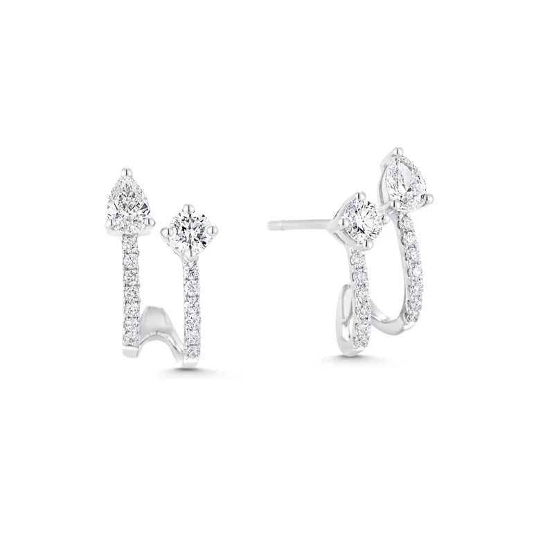 Gold Plated Cubic Zirconia Stud Earrings Jewelry