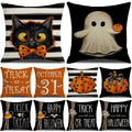 2024 Halloween Cushion Cover Halloween Decoration for Home Ghost Pumpkin Bat Pillowcase Horror Trick Or Treat Party Supplies - Charlie Dolly