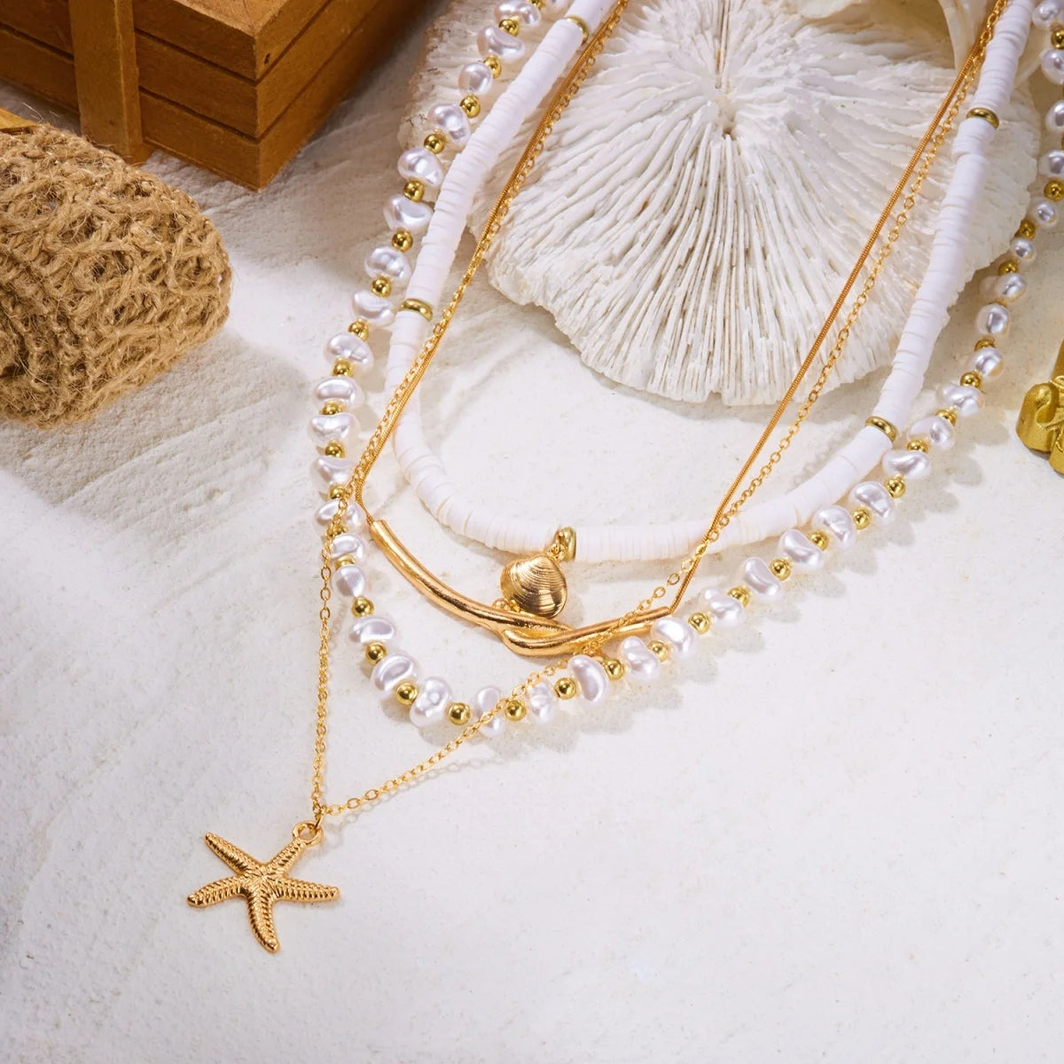 Turtle, Starfish and Shell Fishtail Boho Choker