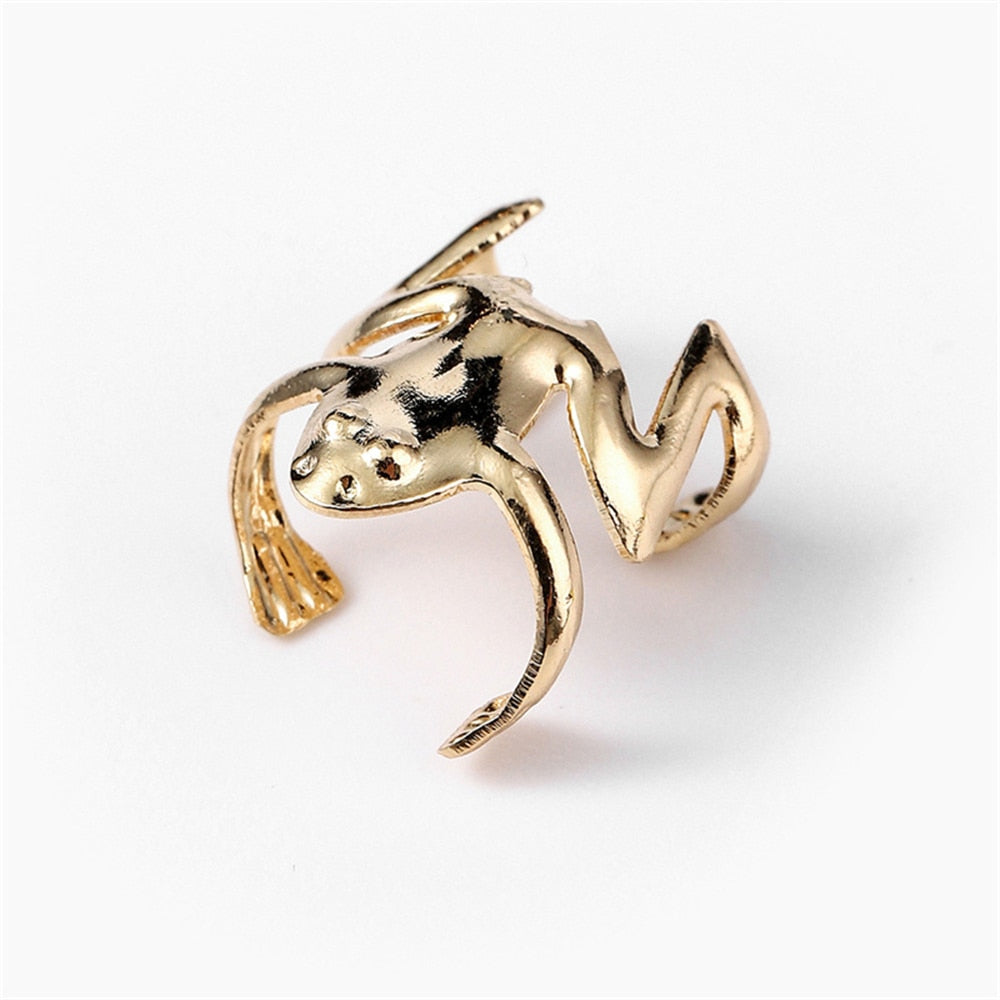 Personality Green Frog Ear Cuffs Clip Earrings for Women Girls Cute Cartoon Animal No Piercing Aesthetic Earring Jewelry Gifts