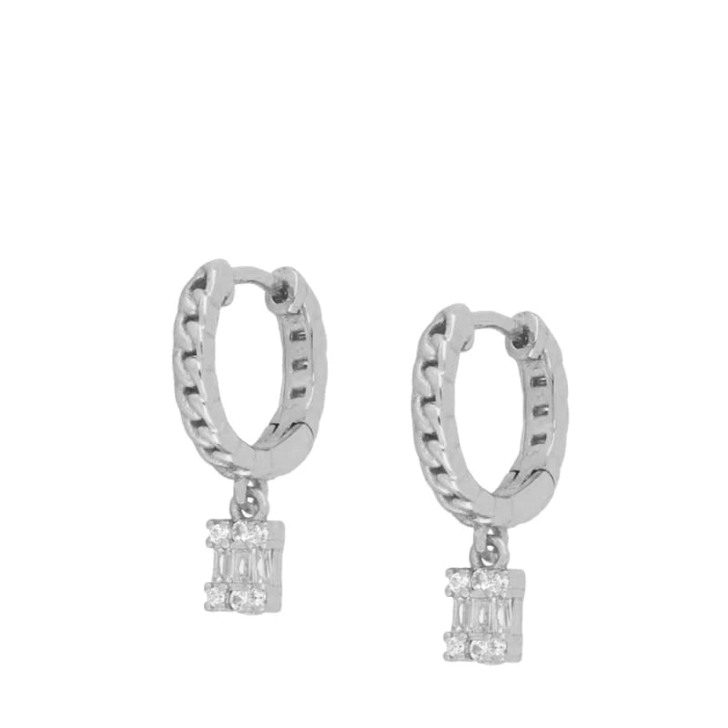 Gold Plated Hoop Stud Ear Cuff Earrings Set Jewelry