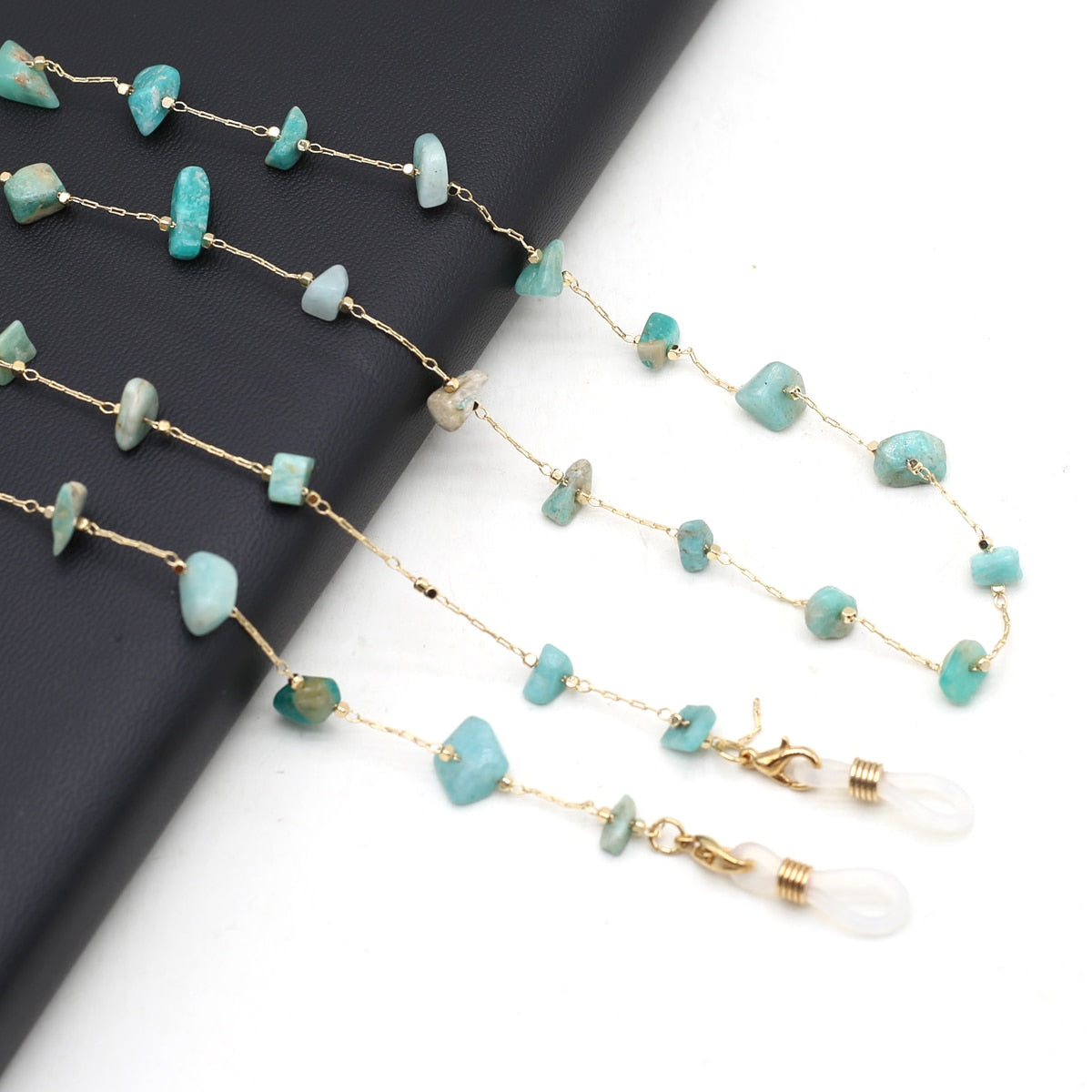 Natural Crystal Glasses Chain Trendy Quartzs Eyeglasses Chains for Women Men Glasses Mask Accessories Wholesale Length 80cm