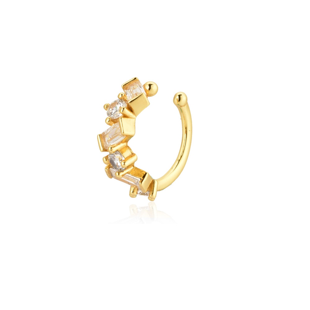 ANDYWEN 925 Sterling Silver Zircon CZ Ear Cuff Earring No Piercing Clips Women Rock Punk Earring Pendiente Piercing Jewelry