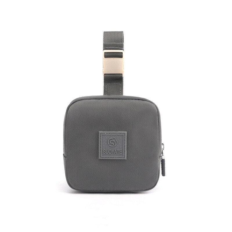 PURDORED 1 Pc 10 Colors Square Mini Coin Purse Women Business Card Case Credit Cards Wallet Coin Purse Zipper Card Purse Bag