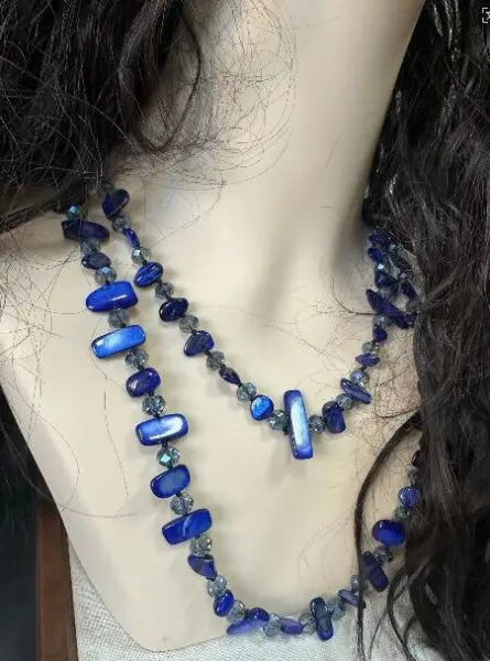 Irregular Stone Crystal Double Layer Necklace Jewelry