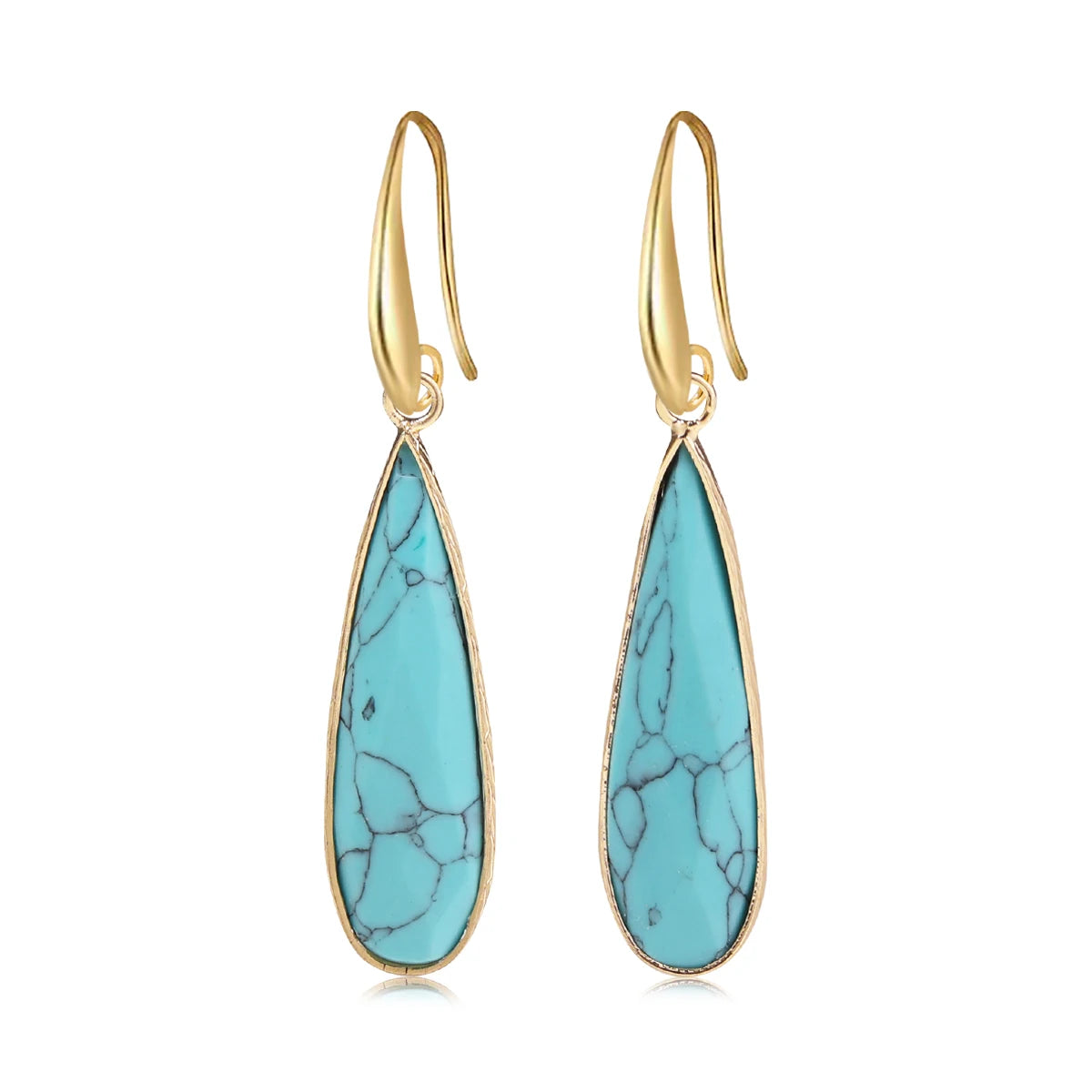 Rose Quartz Clear Quartz Teardrop Healing Earrings Jewelry