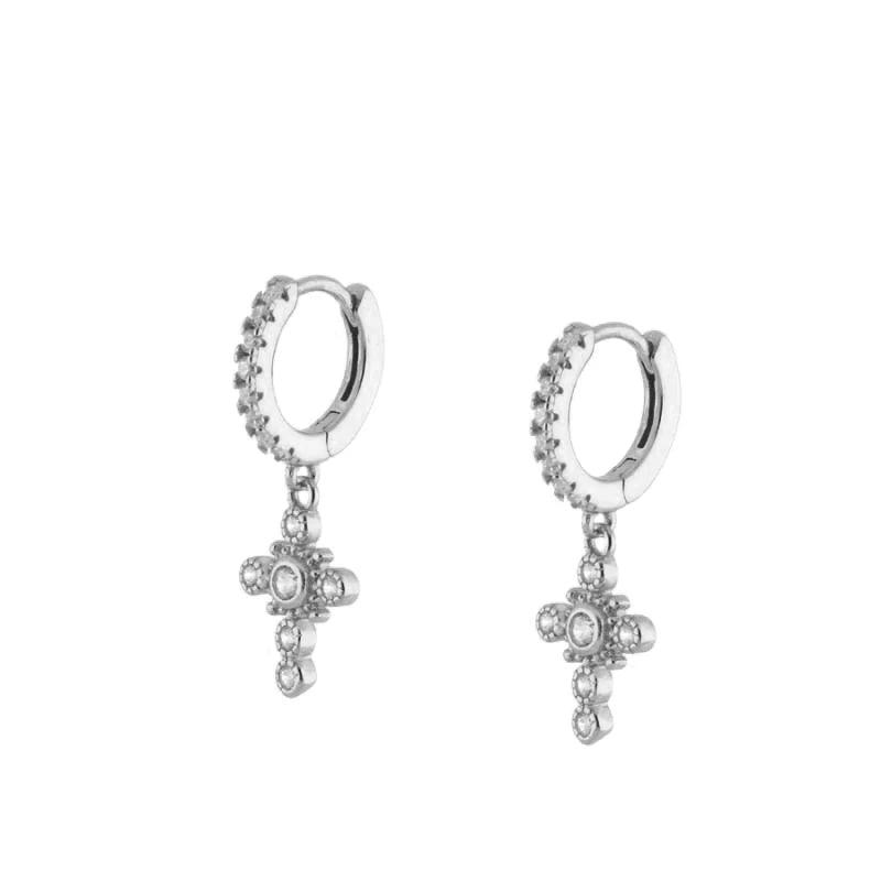 Gold Plated Hoop Stud Ear Cuff Earrings Set Jewelry