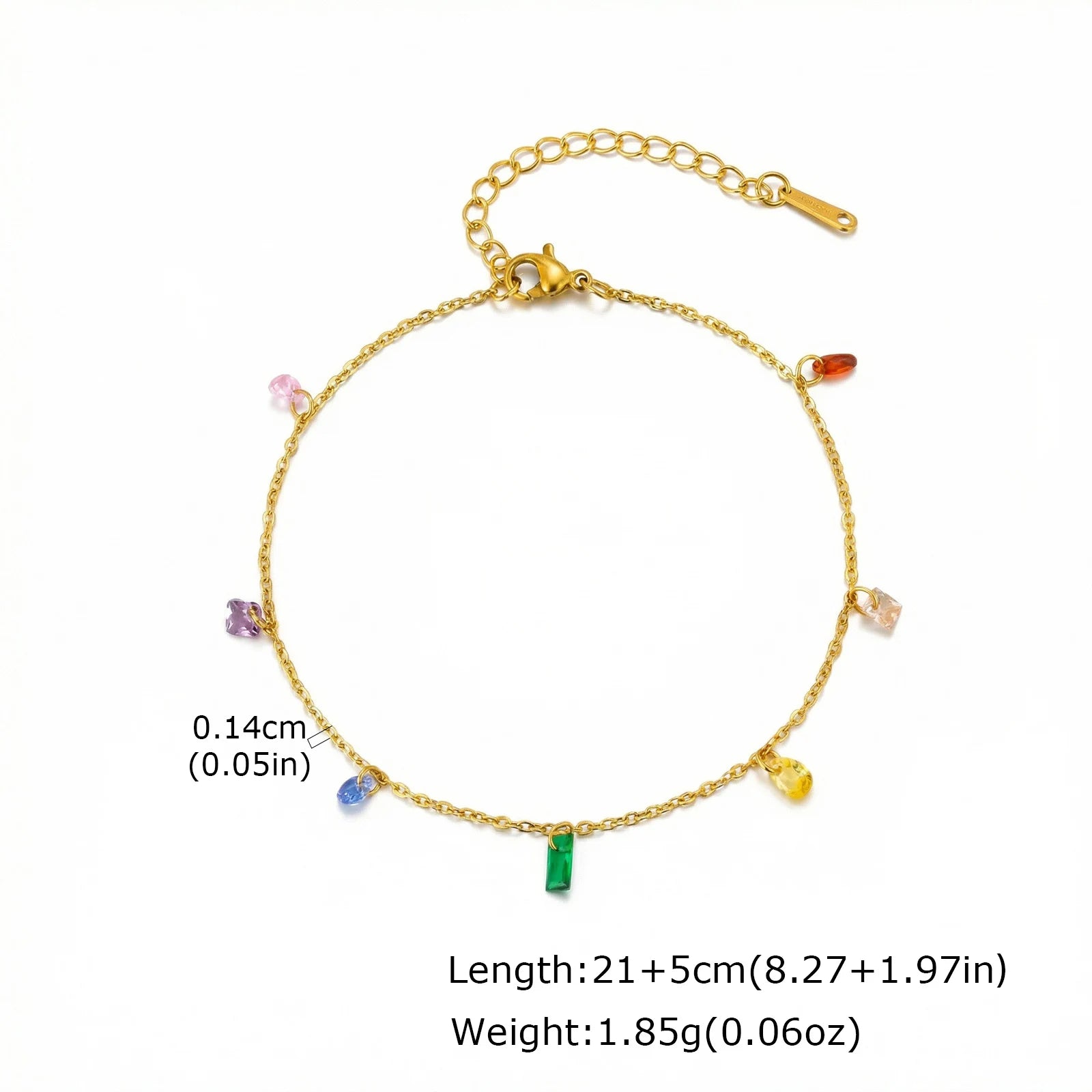 Waterproof Stainless Steel Shell and Conch Beaded Anklet