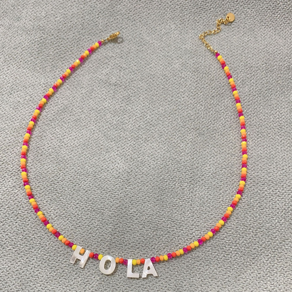 Goth freshwater pearl necklace women yellow smile beads coral Vintage Multi Layer Link Chain Necklace Punk Aesthetic Jewelry