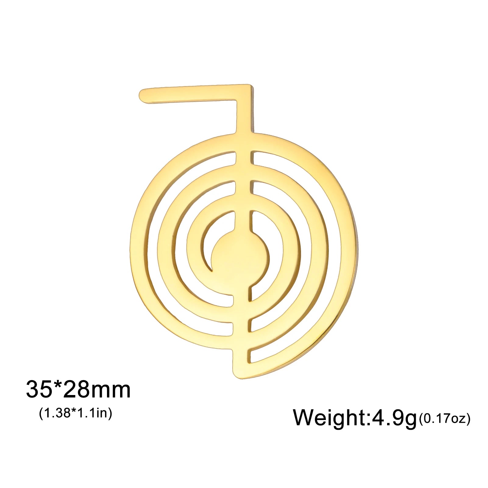 Cho Ku Rei Reiki Symbol Brooch Pin, Sacred Energy Amulet Accessory