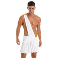 Men's Ancient Greek God Halloween Party Costume Cosplay One Shoulder Strap Skirts Knight Warrior Theatrical Performance Outfit - Charlie Dolly