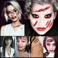 Halloween Temporary Tattoo Sticker Waterproof 3D Bite Mark Zombie Acars Wound Tattoo Sticker Halloween Party Cosplay Makeup Prop - Charlie Dolly