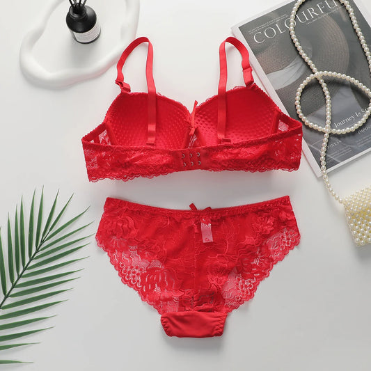 2-piece Sexy Multi-color Lingerie Set For Women's Gathering Push Up Underwear For Women's Flower Underwear Set A2155 - Charlie Dolly