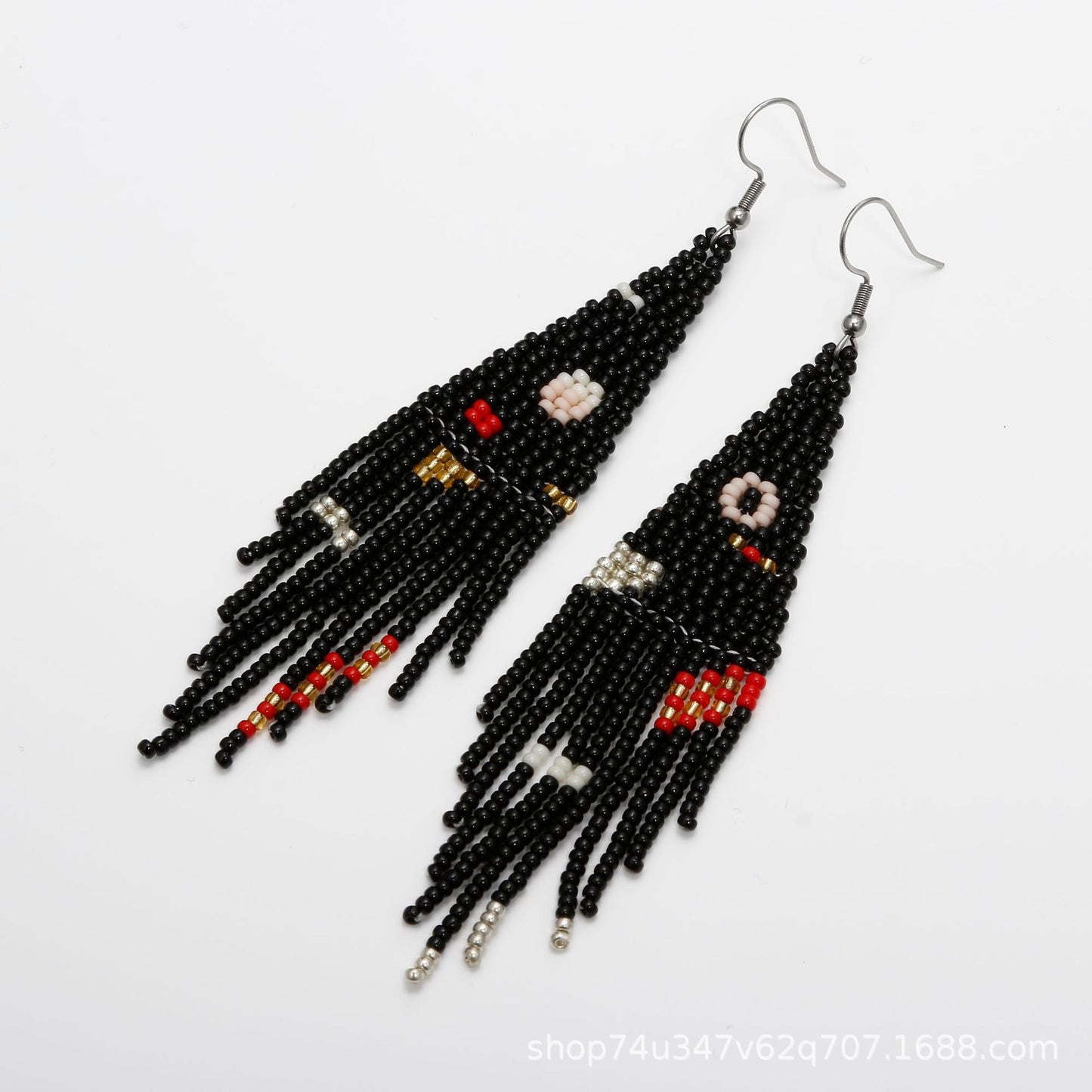 LIMAX Bohemian Earrings 2022 Beads Long Earrings Ethnic Style Drop Earings Fashion Jewelry Bijoux Femme Statement Earrings