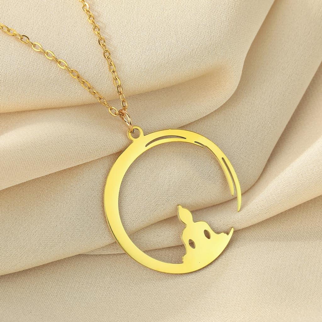 Todorova Stainless Steel Round Buddhism Meditation Pendent Buddha Yoga Necklace For Women Men Amulet Choker Jewelry Gifts