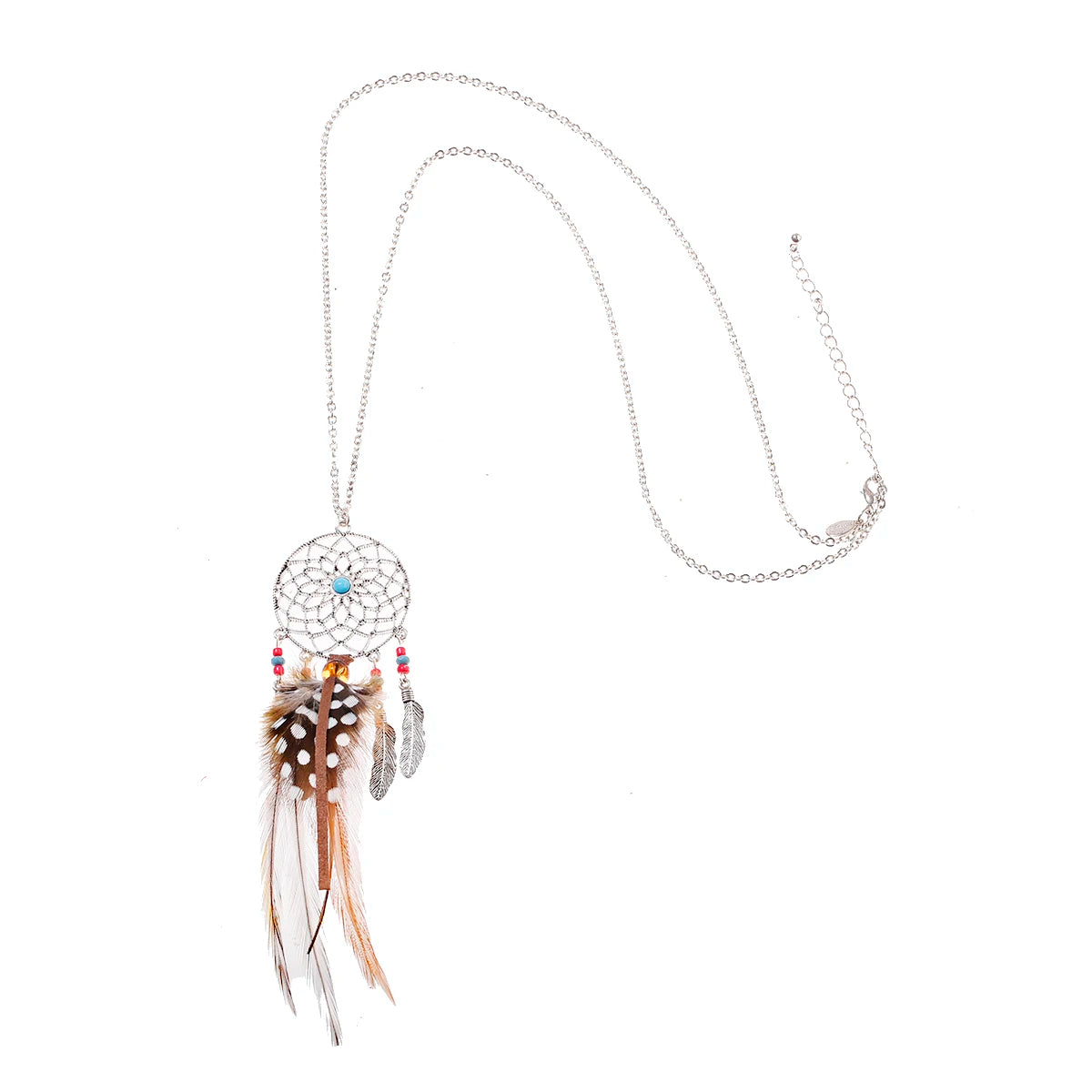 Feather Dreamcatcher Tassel Pendant Necklace Jewelry
