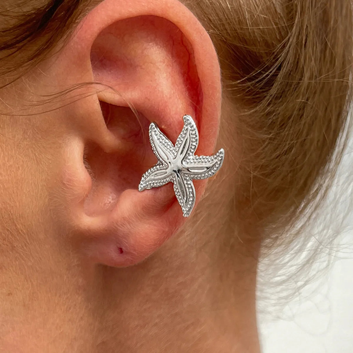 Starfish Shell Conch Ear Clip Earrings Jewelry