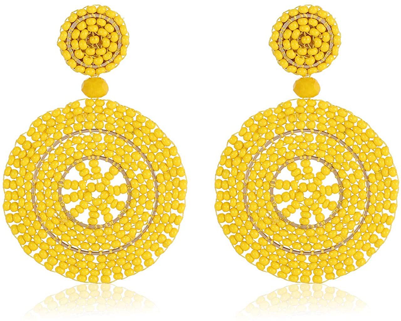 Top Quality Round Popular Earrings Handmade Jewelry Retro Ethnic Ladies Bohemian Earring