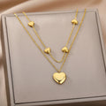 Stainless Steel Geometry Star Moon Butterfly Pendant Multilayer Chain Choker Necklace For Women Wedding Accessories Dropshipping - Charlie Dolly