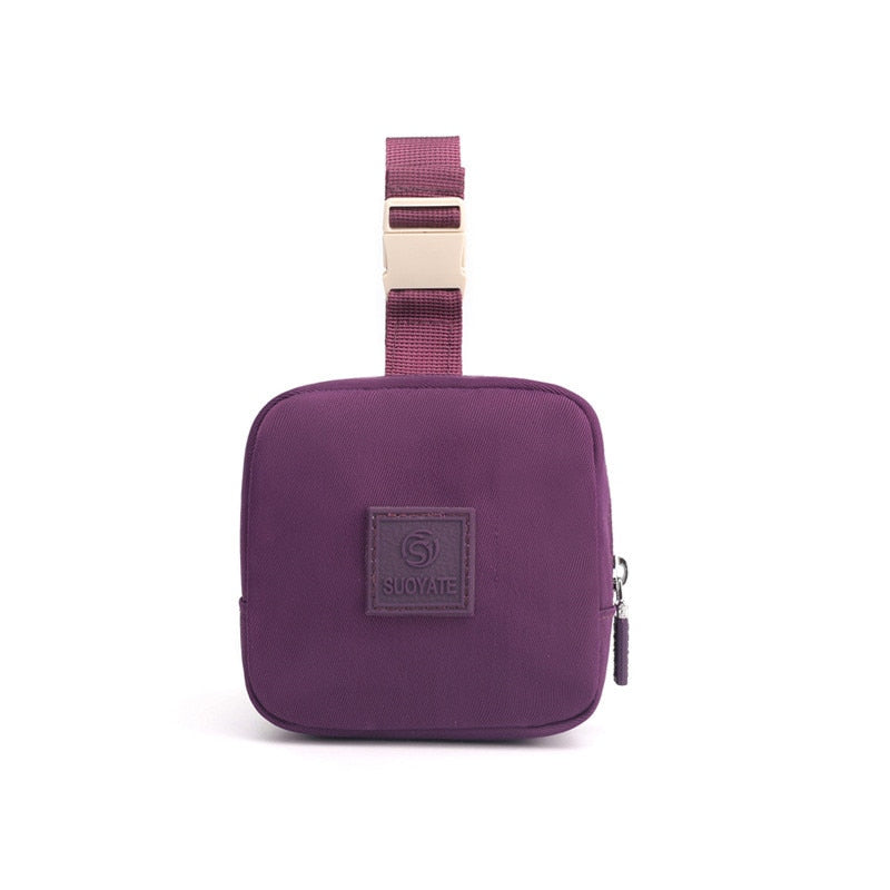 PURDORED 1 Pc 10 Colors Square Mini Coin Purse Women Business Card Case Credit Cards Wallet Coin Purse Zipper Card Purse Bag