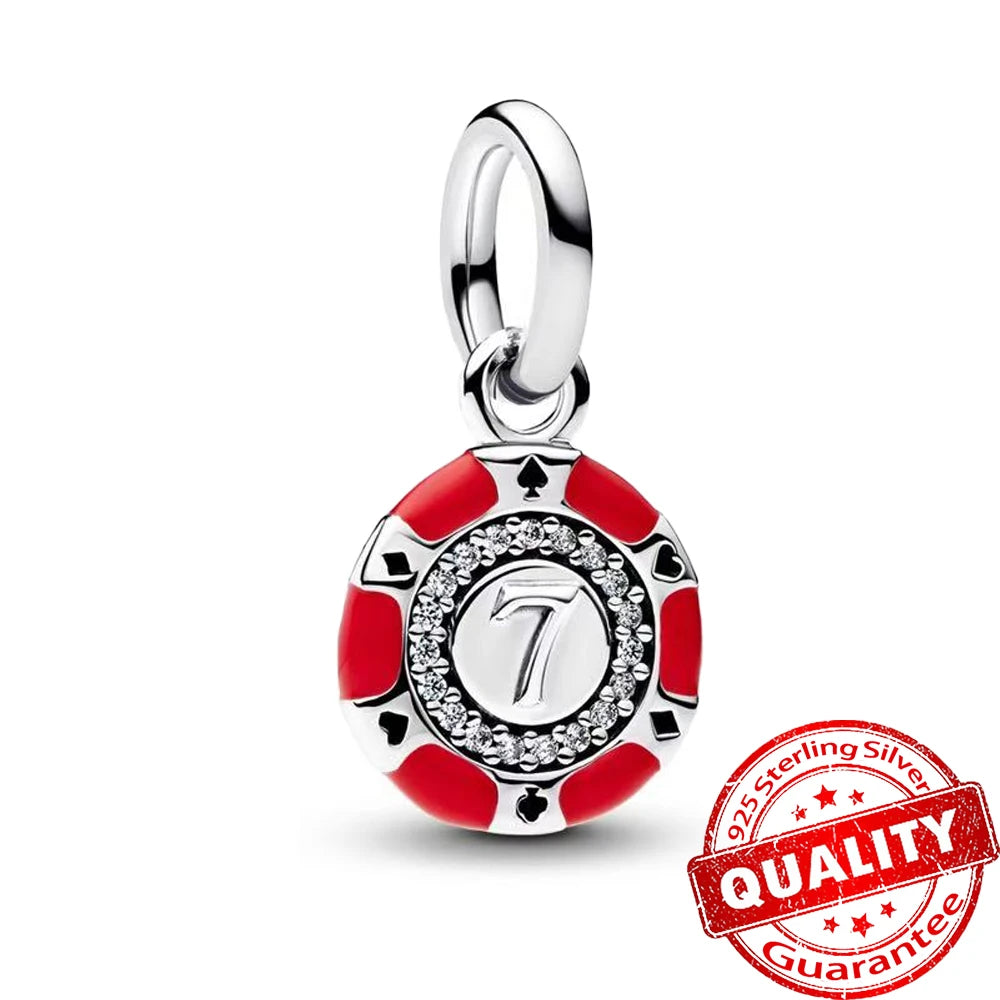 S925 Silver Lotus, Coral, Seahorse & Fortune Bag Pendant, Sacred Prosperity Amulet