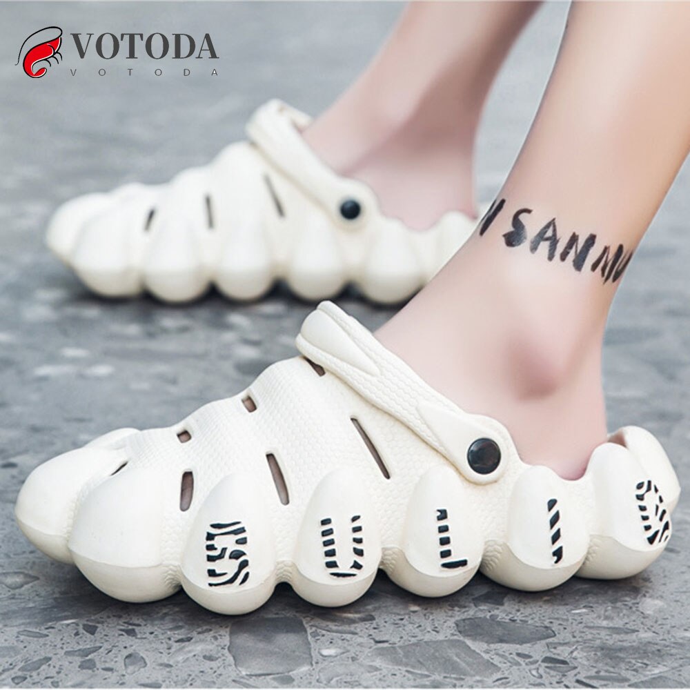 Summer Men Sneakers Slippers Bubble Slides Soft EVA Thick Sole Sandals Fashion Outdoors Hollow Clogs Women Man Beach Shoes