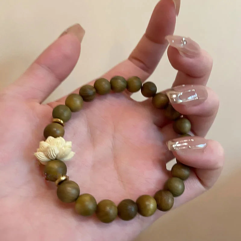 Lotus Flower Yoga Necklace & Bracelet Set, Meditation Talisman