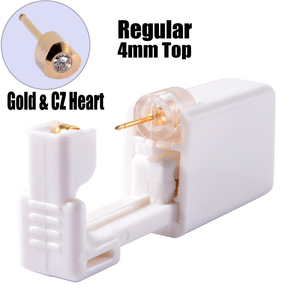 Disposable Sterile Ear Piercing Unit Cartilage Tragus Helix Piercing Gun Tool Kit Build In Steel Stud Earring Star Ball