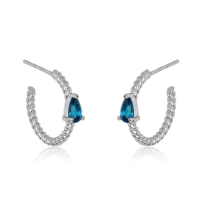 Gold Plated Cubic Zirconia Stud Earrings Jewelry