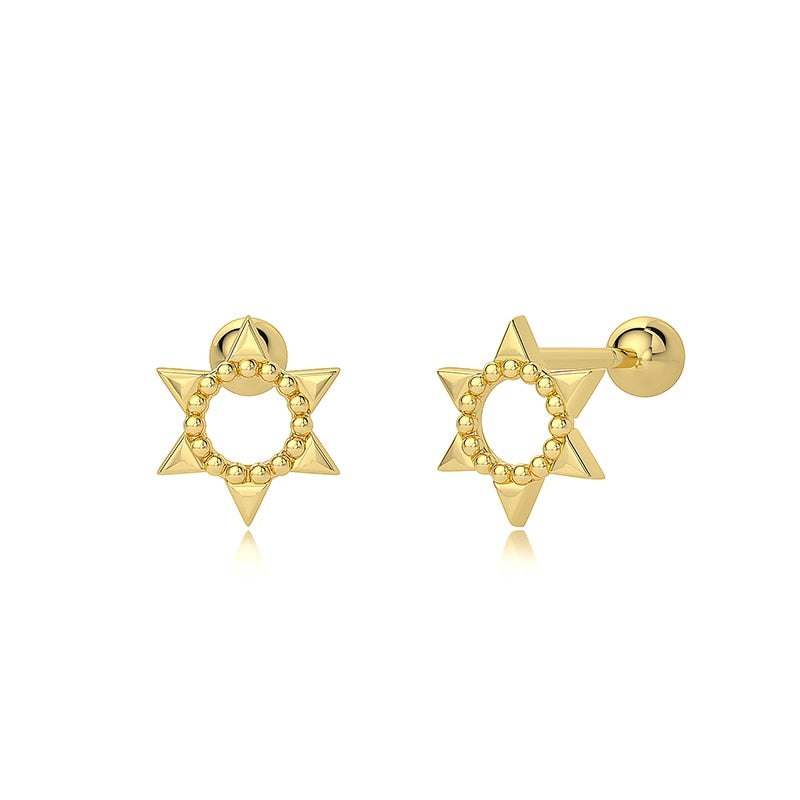 ROXI Small Crown Moon Star Lightning Constellation Stud Earrings for Women 925 Sterling Silver Piercing Earring Kolczyki Damskie