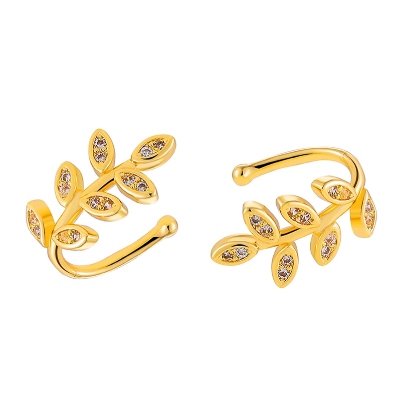 2023 New Fashion Pearl Ear Cuff Bohemia Stackable C Shaped CZ Rhinestone Small Earcuffs Clip Earrings for Women Wedding Jewelry