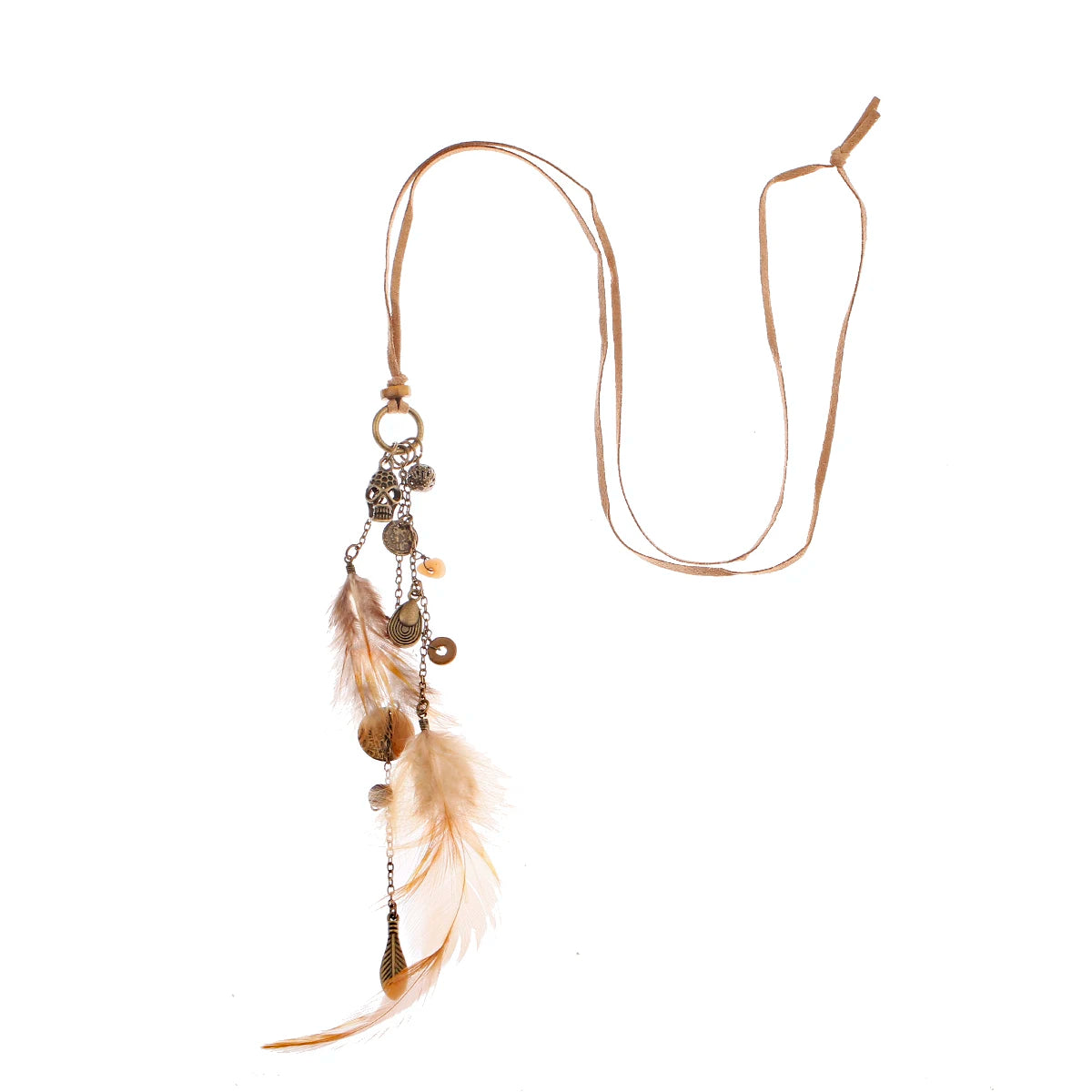 Feather Dreamcatcher Tassel Pendant Necklace Jewelry