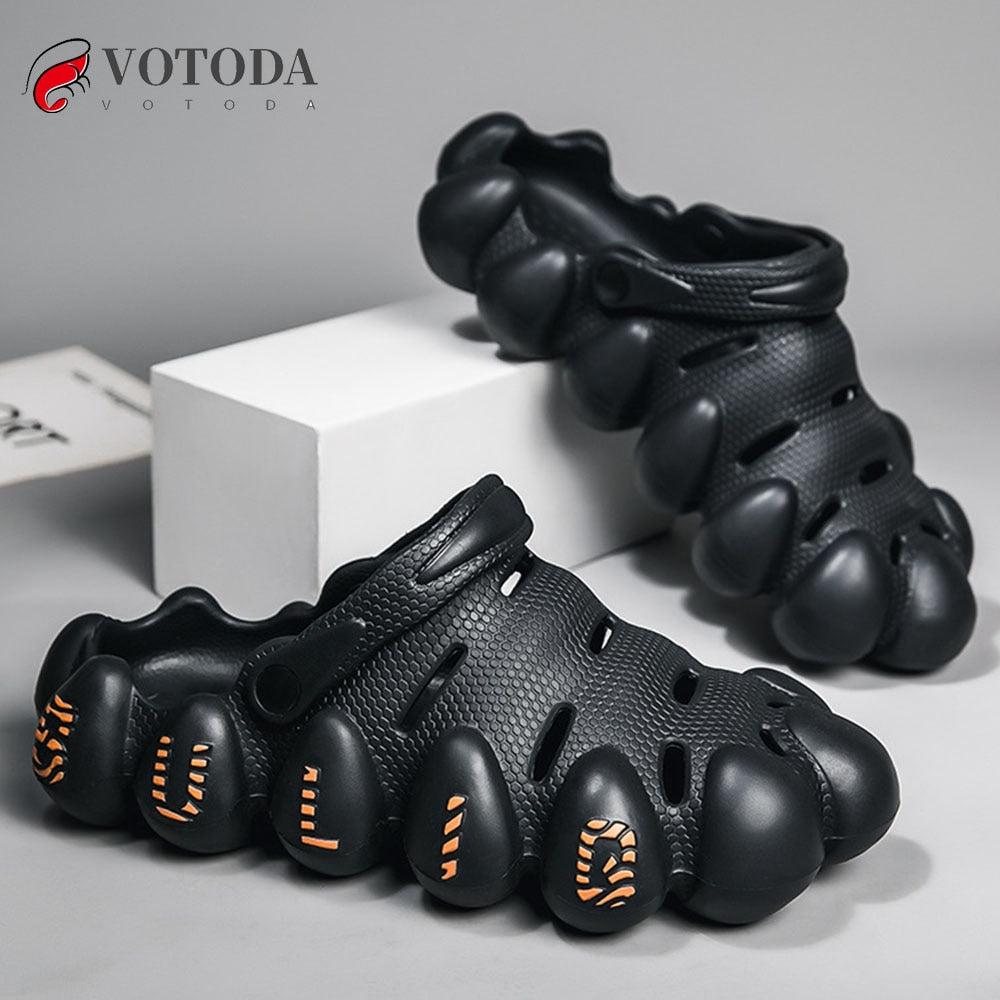 Summer Men Sneakers Slippers Bubble Slides Soft EVA Thick Sole Sandals Fashion Outdoors Hollow Clogs Women Man Beach Shoes