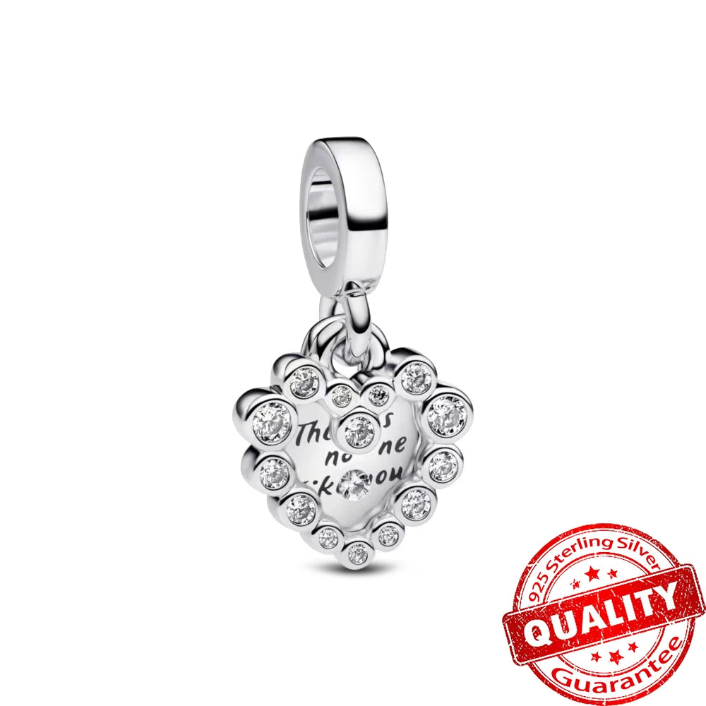 S925 Silver Lotus, Coral, Seahorse & Fortune Bag Pendant, Sacred Prosperity Amulet