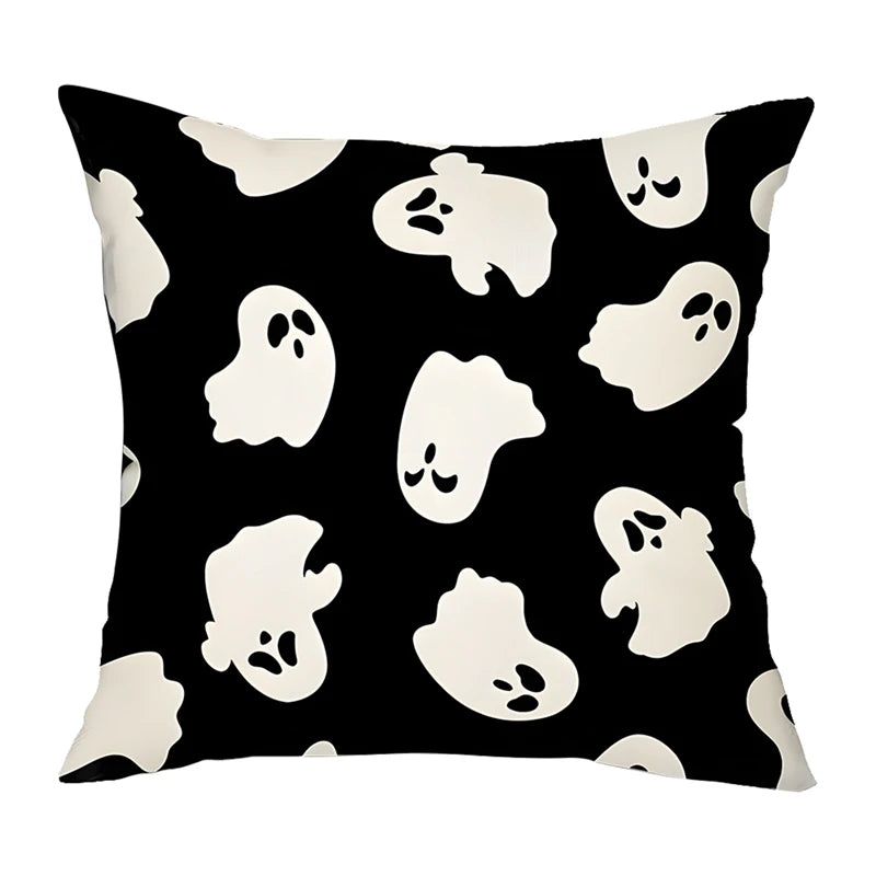 Halloween Pumpkin Ghost Pillowcase Happy Halloween Party Decorations For Home 2024 Trick or Treat Spider Bat Cat Pillow Covers - Charlie Dolly