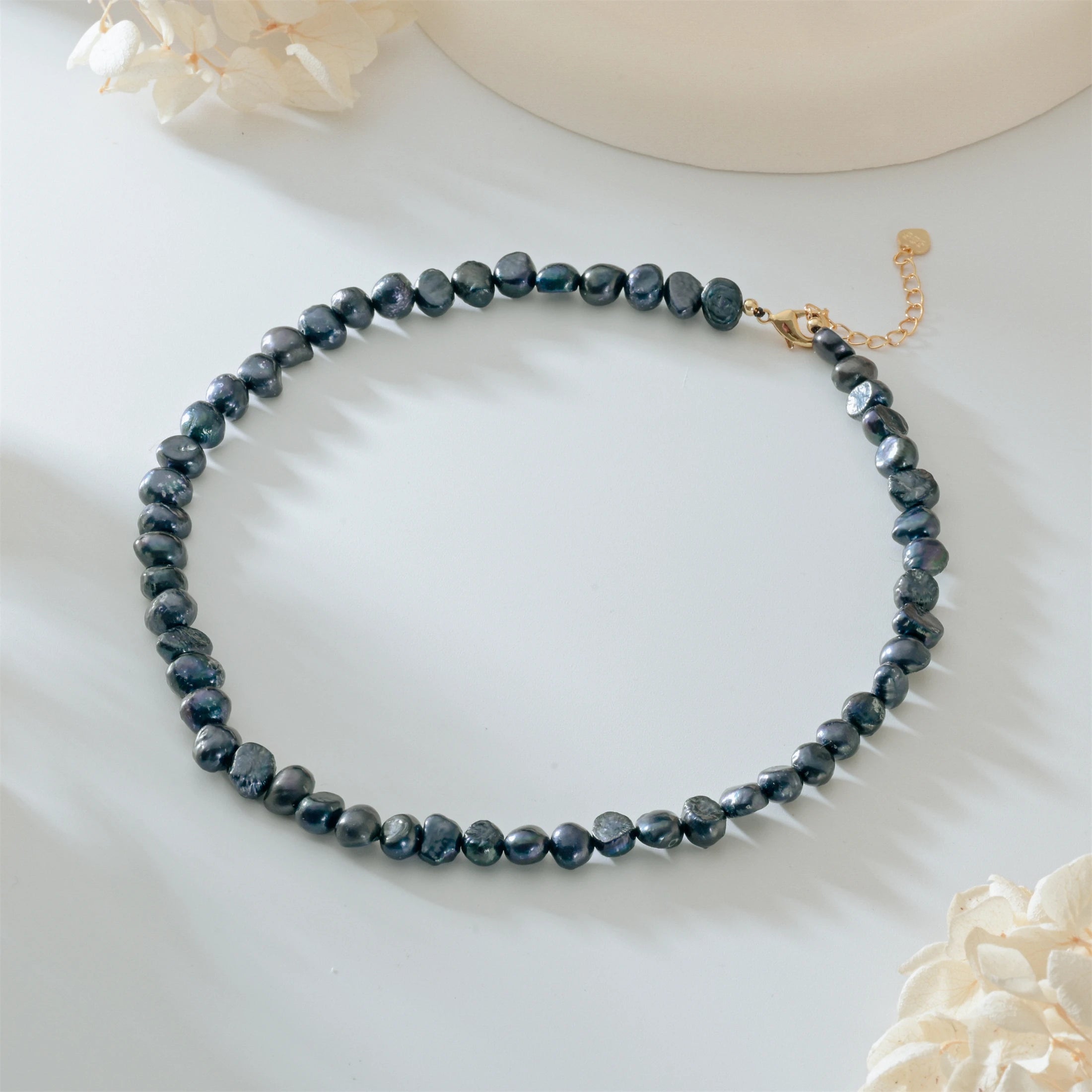 Natural Baroque Freshwater Pearl Boho Choker Necklace