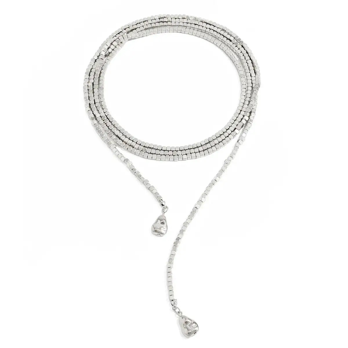 CCB Bead Y Shape Clavicle Chain Necklace Jewelry