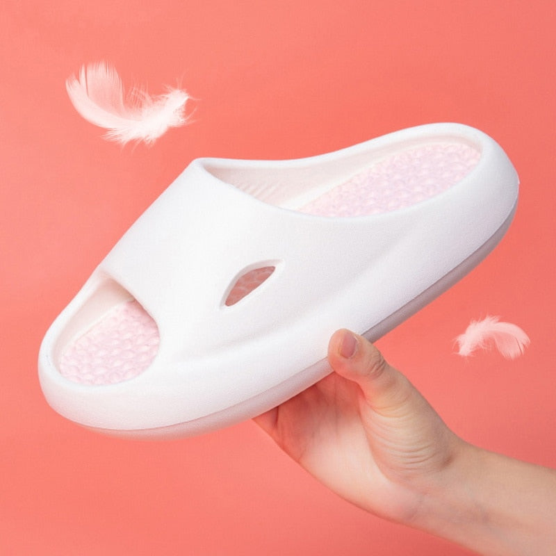 Comwarm Women's Sandals 2023 Summer Fashion Thick Bottom Slippers Outdoor Men Beach Flip Flops Home Couple Massage Slippers