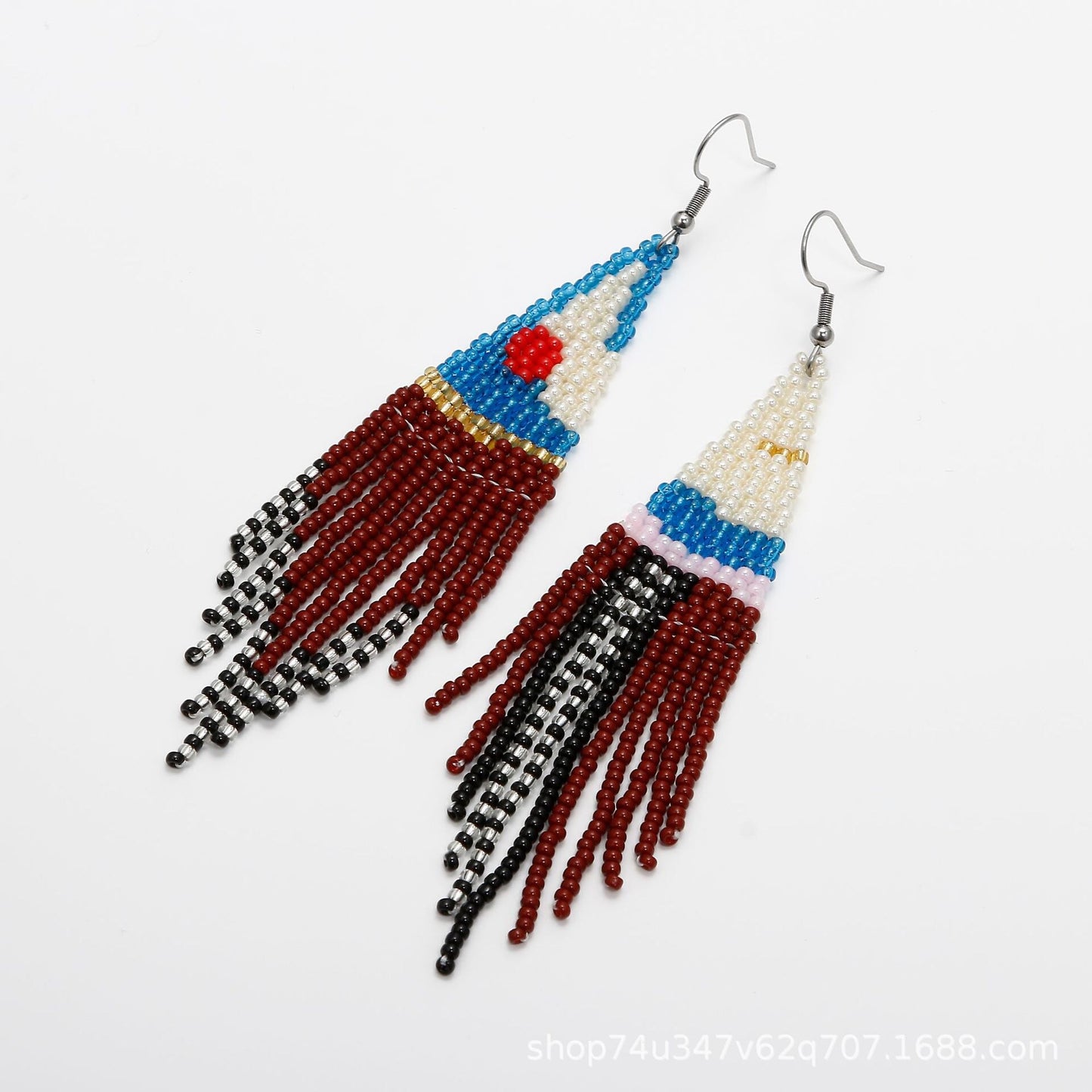 LIMAX Bohemian Earrings 2022 Beads Long Earrings Ethnic Style Drop Earings Fashion Jewelry Bijoux Femme Statement Earrings