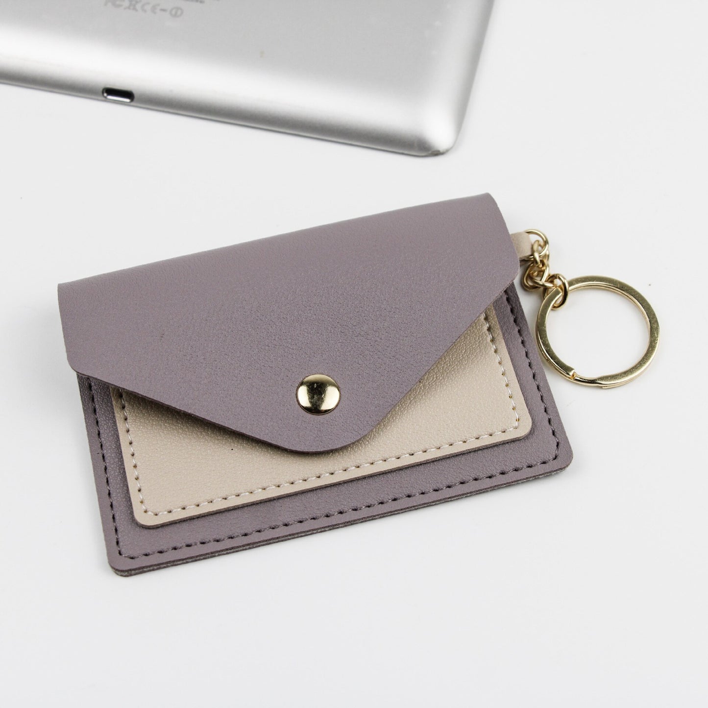 Korean Version Card Holder Cute Student Candy Color Ultra-thin Wallet Multi-card ID Holders Package Keychain Small Wallet Purse