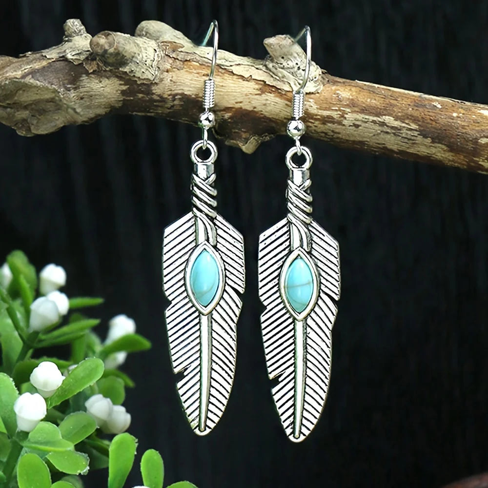 Turquoise Tree Of Life Earrings Set Jewelry
